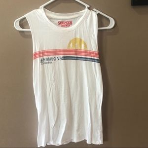 Stranger Things Sleeveless Shirt, Hawkins Indiana